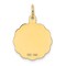 14K Yellow Gold Sweet Sixteen Disc Charm Pendant Jewerly 23mm x 15mm